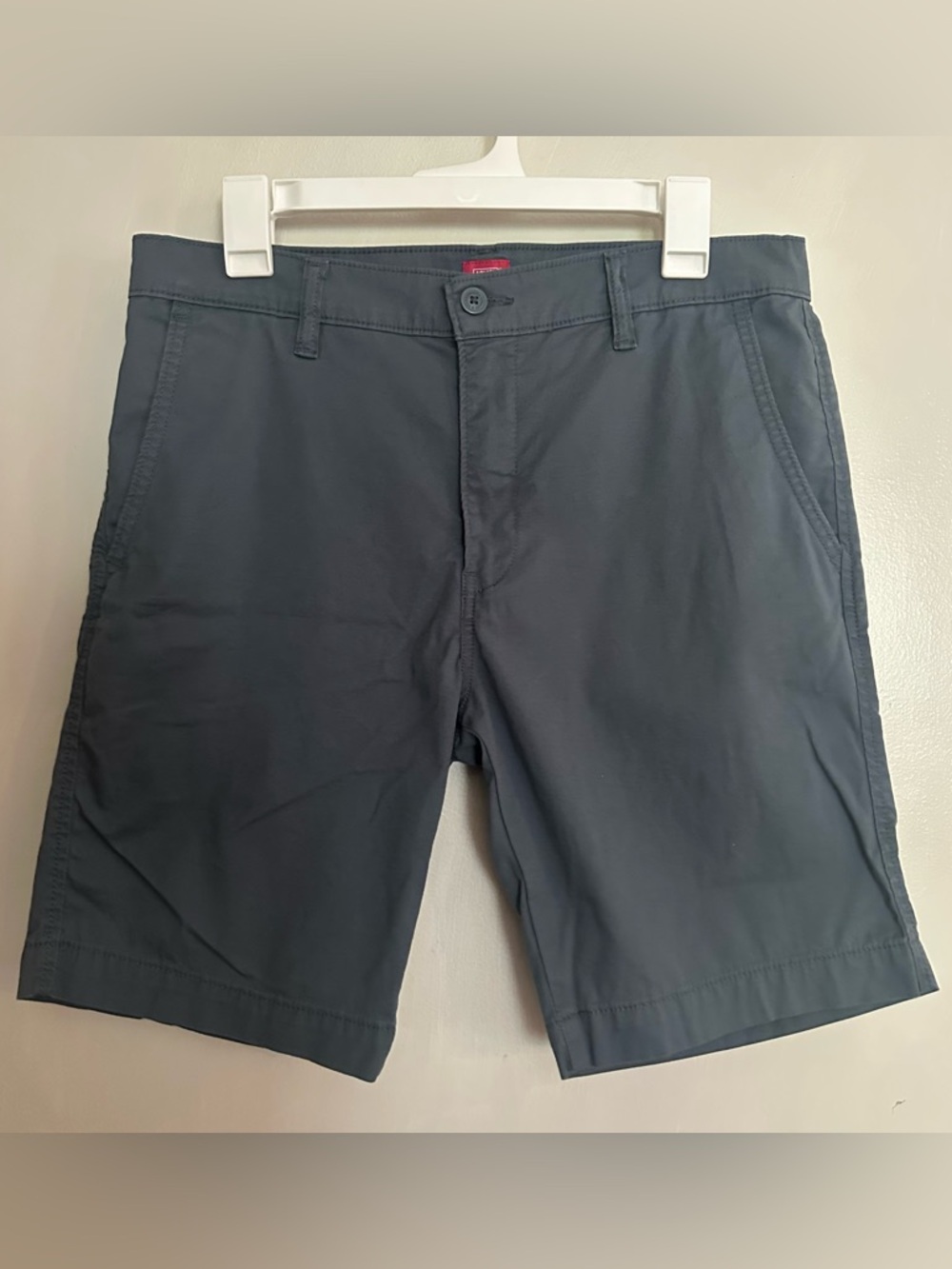 Levi's Men's Slate Blue Chino Shorts Stretch 32 Flat Front 9” Casual Summer